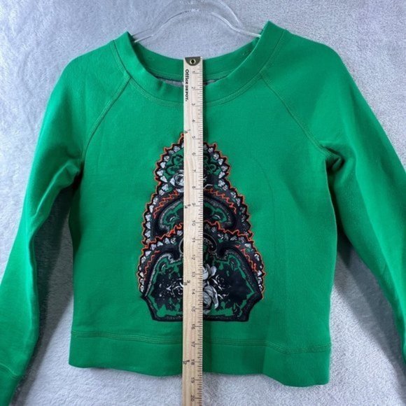 Masfer.SU Green Embroidered Designer Sweatshirt (Marisfrolg Line) - Size 6 - Picture 5 of 9